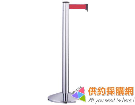 豪華型四向伸縮帶欄柱-銀柱紅色帶